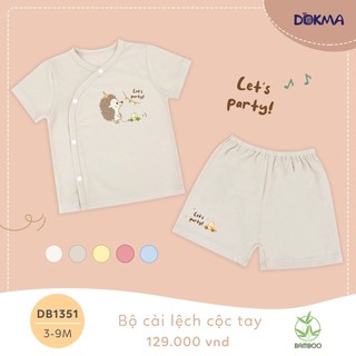 [DB1351] Bộ cộc cài lệch sơ sinh Dokma (1-9M)