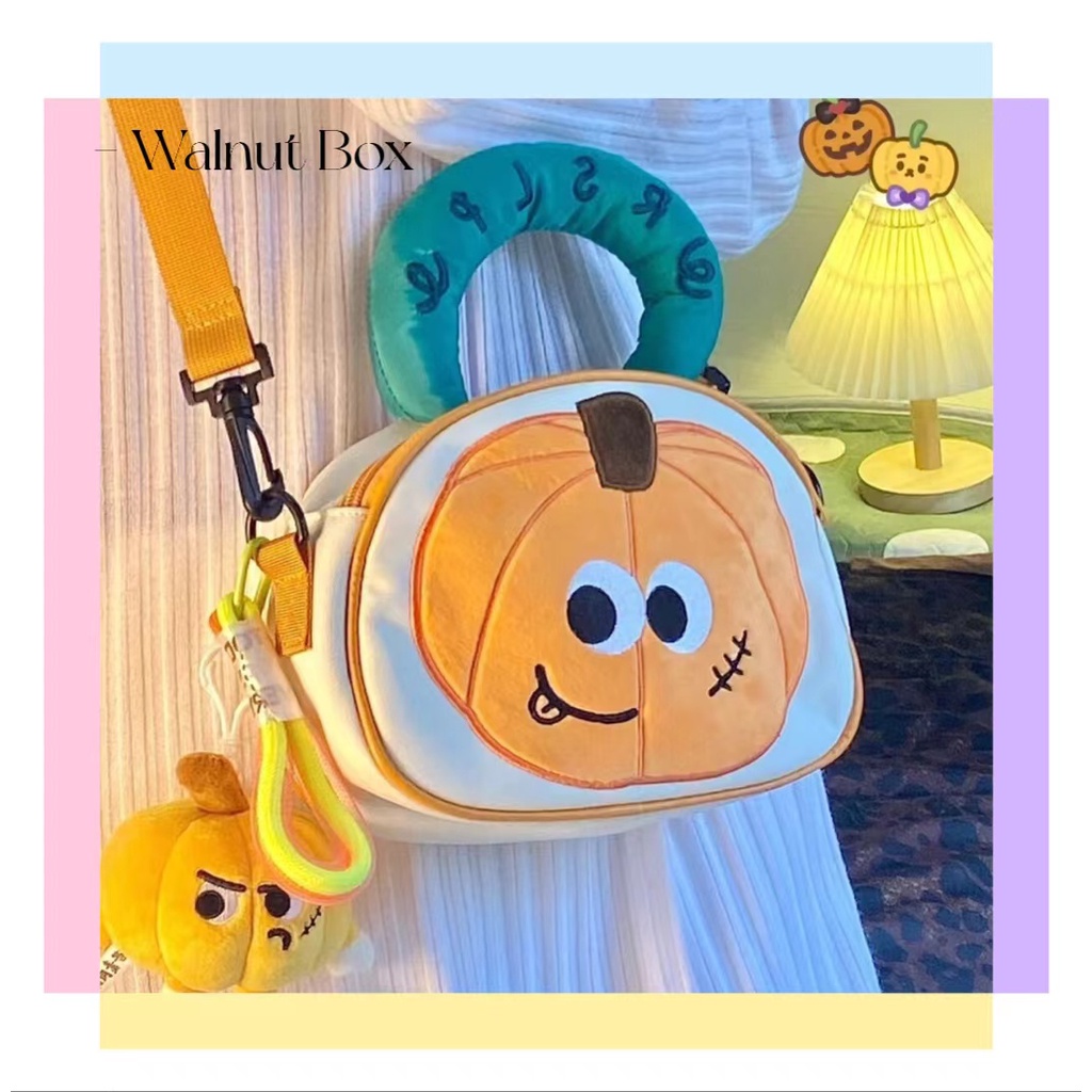 Túi Vải Đeo Chéo Thêu Hình Dễ Thương Phong Cách Nhật Bản Dành Cho Nữ