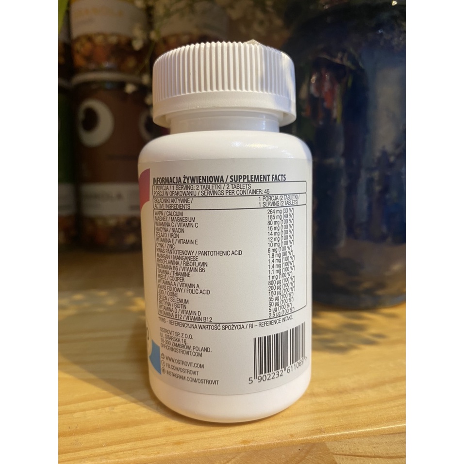 VITAMIN VIT&MIN OSTROVIT - VITAMIN KHOÁNG CHẤT - WSPT 90V