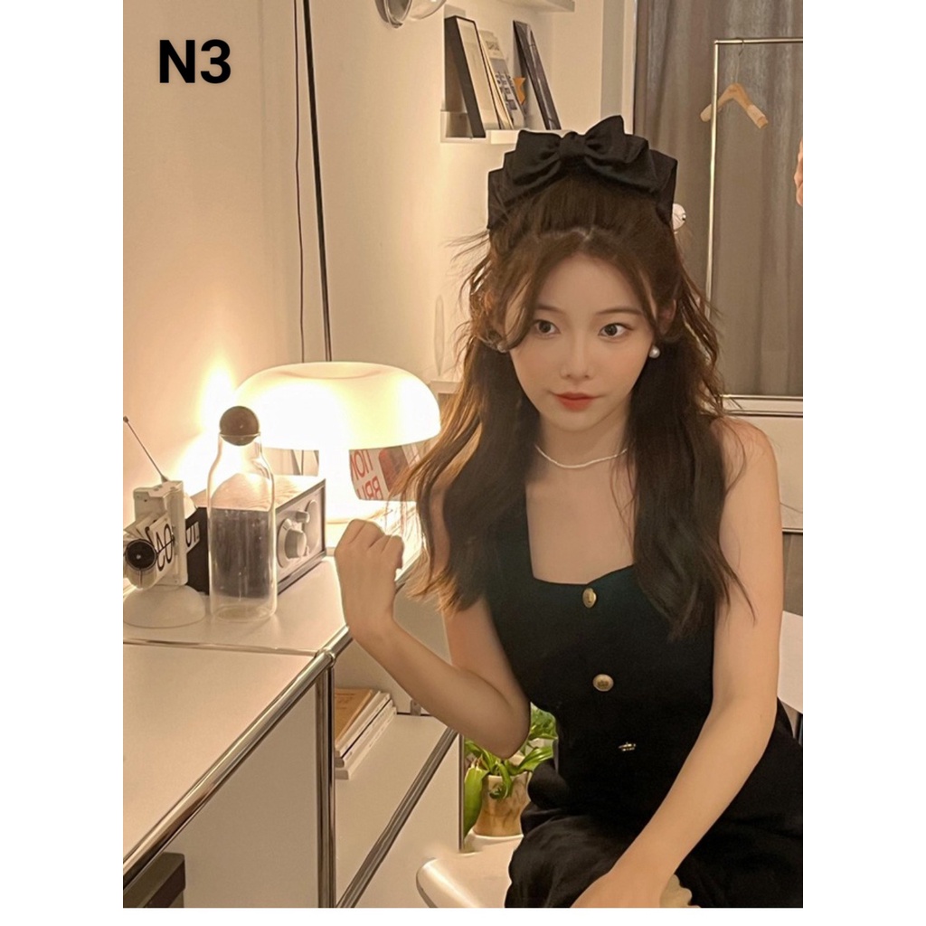 👑RẺ VÔ ĐỊCH👑MÃ KT2 🎀 Kẹp Tóc Nơ Tiểu Thư 3 Lớp Xếp Bằng Vải Cao Cấp, Phong Cách Retro Pháp , Kẹp Nơ To, HiHi Thank You!