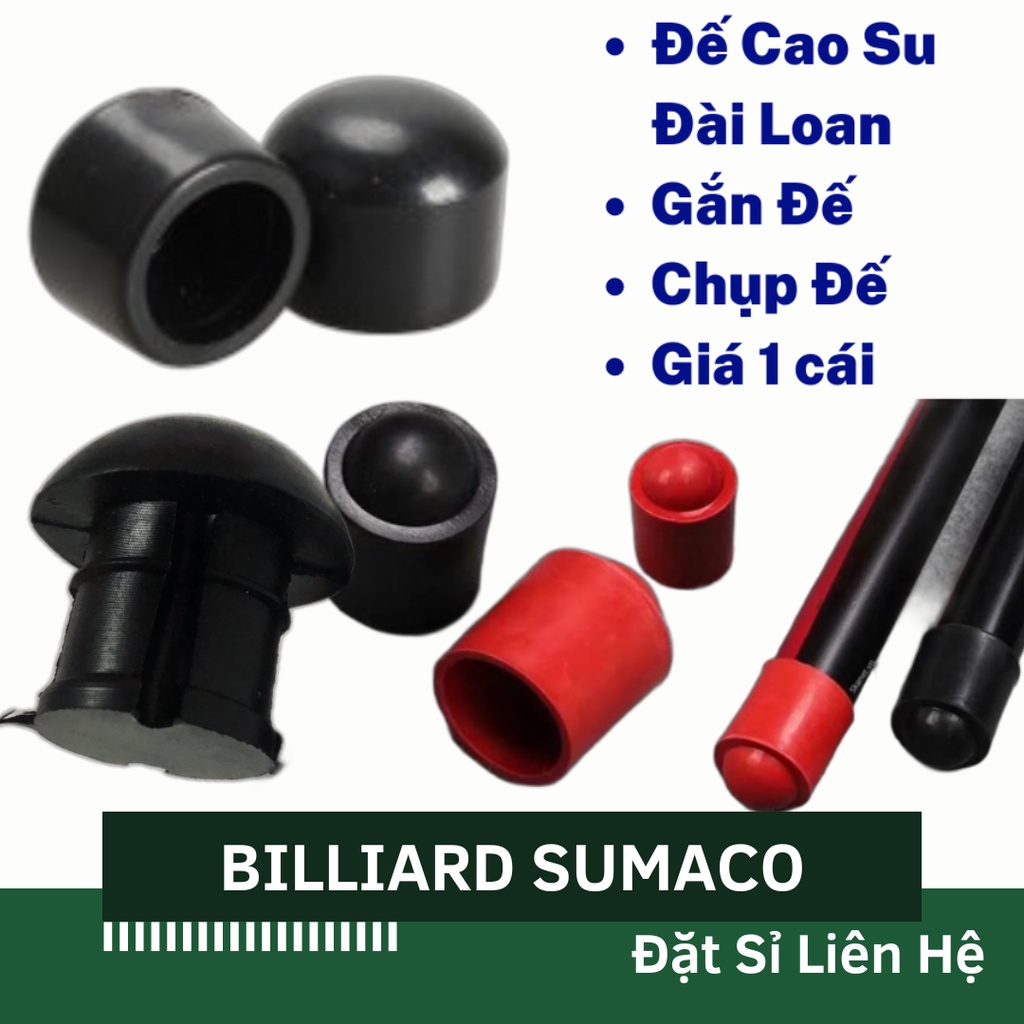 Đệm Bọc Cao Su Đài Loan, Chụp Đế Cao Su Cơ Bida Gậy Bi-A Bọc Đầu Cơ