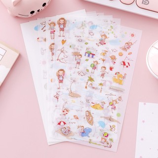 Sticker washi 6 miếng cute siêu rẻ
