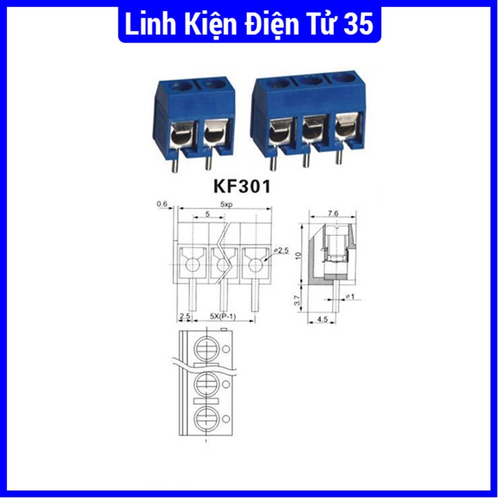 Bộ 10 cọc nguồn hàn mạch KF301 2 chân, 3 chân điện áp 300V 15A màu xanh dương, chất lượng, giá tốt