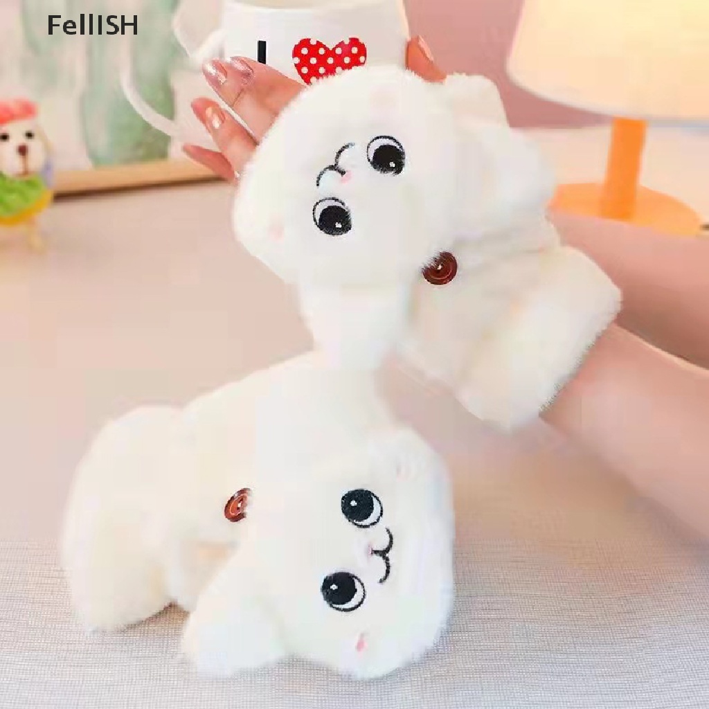 1 Đôi Găng Tay Lông Xù Dày Giữ Ấm Hở Ngón Hình Mèo Dễ Thương 43