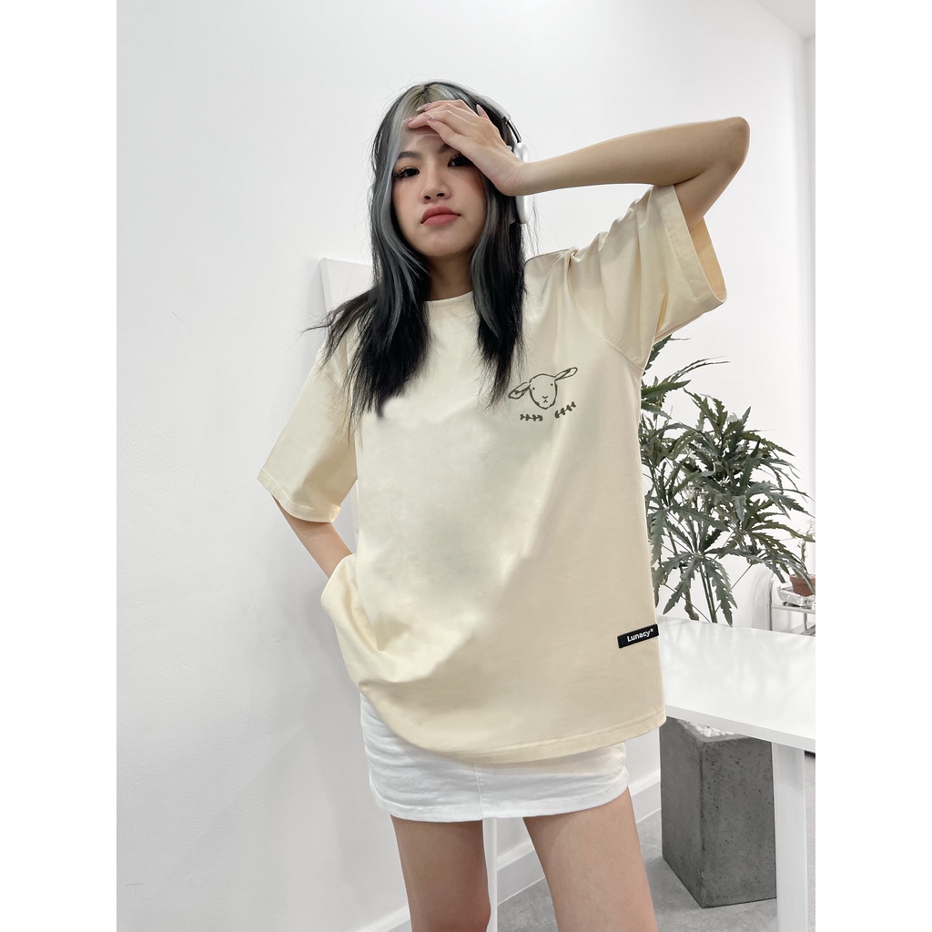 Áo Thun Local Brand Unisex LUNACY Get a Goat 100% Cotton Form Oversize