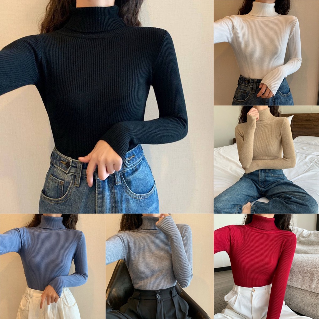 Áo Len Nữ Cổ Lọ Lông Cừu Hàng Quảng Châu Cao Cấp A556 KHOI-XO