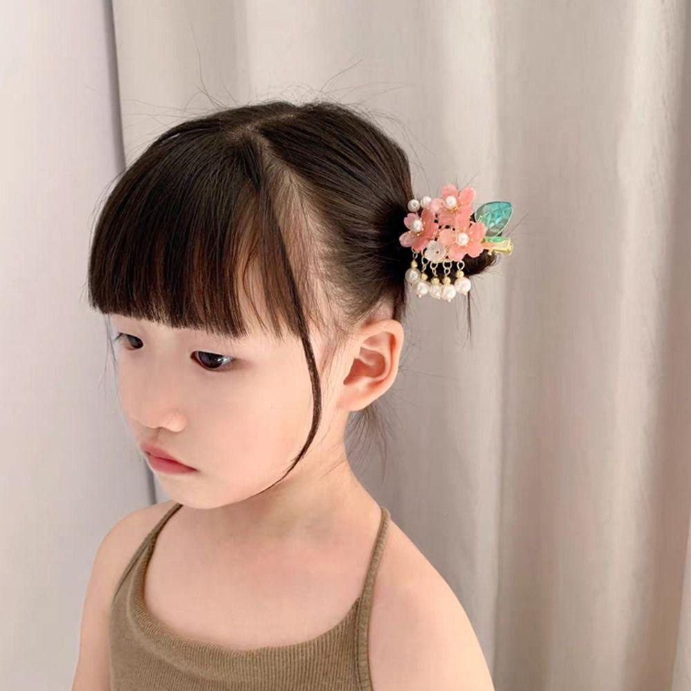 Danby kids girl kẹp tóc đáng yêu dễ thương đáng yêu hoa tua mũ hợp kim phụ kiện tóc