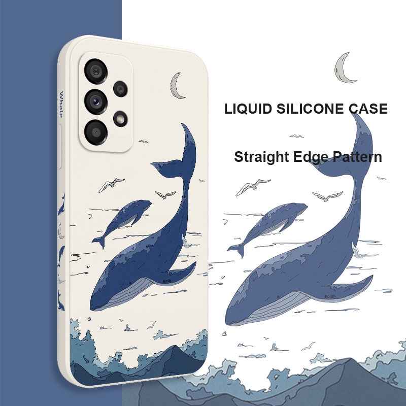 Ốp Lưng Silicone HìNh Cá Voi Cho Samsung Galaxy A73 A53 A33 A23 5G
