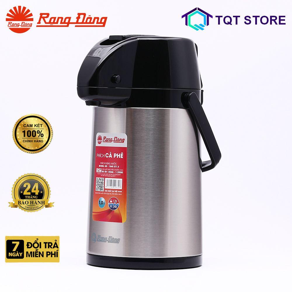 Phích nước cao cấp Rạng Đông 1 lít vỏ Inox, giữ nhiệt nóng lạnh, pha trà thảo mộc, Model: RD-1045 ST1.E