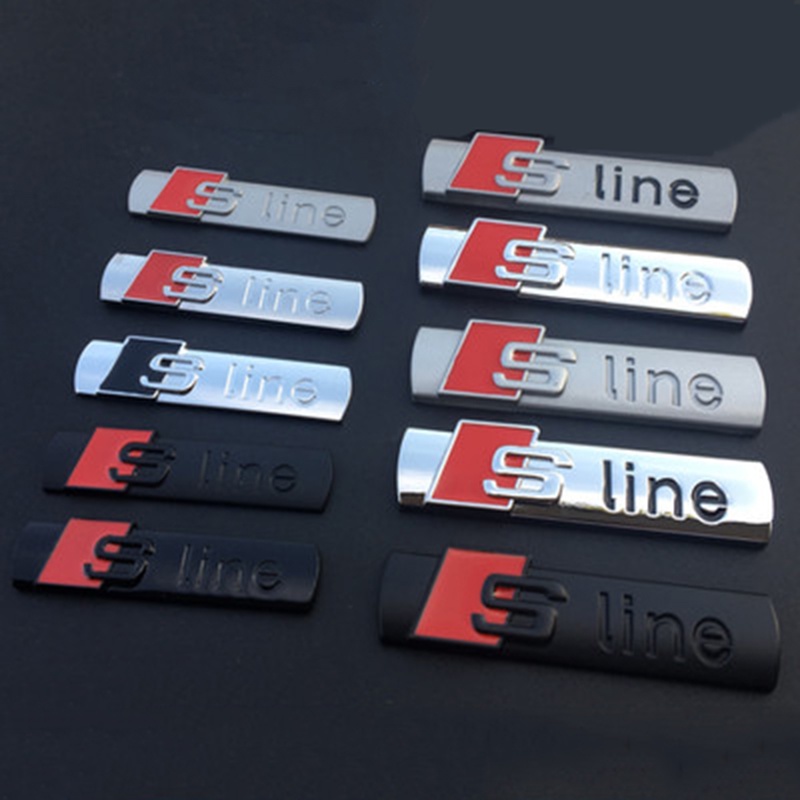 Logo S Line Dán Trang Trí Xe Hơi Audi A3 A4 A5 A6 S7 A8 S3 S4 S5 S6 S7 S8 Q3 Q5 Q7 RS3 RS4 RS5 Bằng Hợp Kim