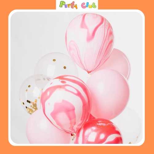 Bóng loang bóng vân đá trang trí tiệc size 12 inch 30cm