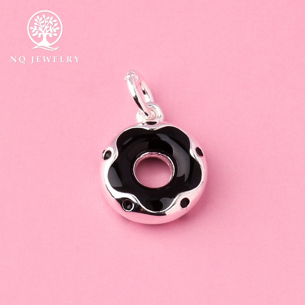 Charm bạc treo hình bánh donut - NQ Jewelry