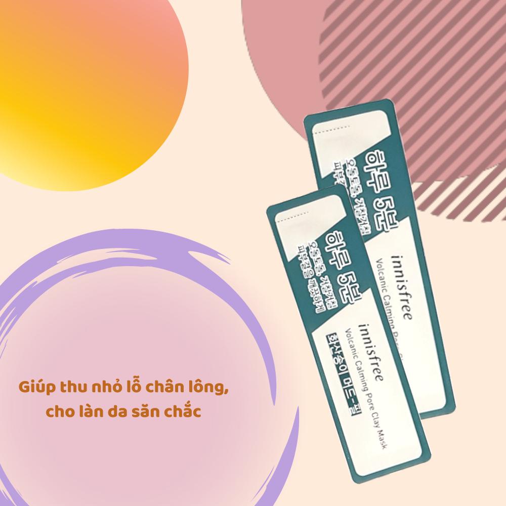 [Sample 3g] Mặt nạ đất sét Innisfree Volcanic Calming Pore Clay Mask 3g giúp sạch da giảm mụn