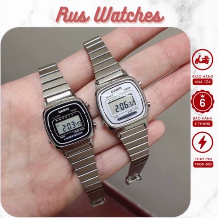 Đồng Hồ Nữ Casio La670 Dây Thép, Thời Trang, Mặt Vuông Bản Mini Kiểu Dáng Sang Trọng Phù Hợp Cho Mọi Lứa Tuổi (HW4F)