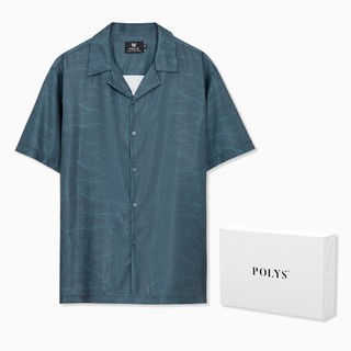 Áo sơ mi nam POLYS Fullbox chính hãng, Lụa Vân Chéo thoáng mát, mềm mịn, không nhăn, họa tiết NATURE