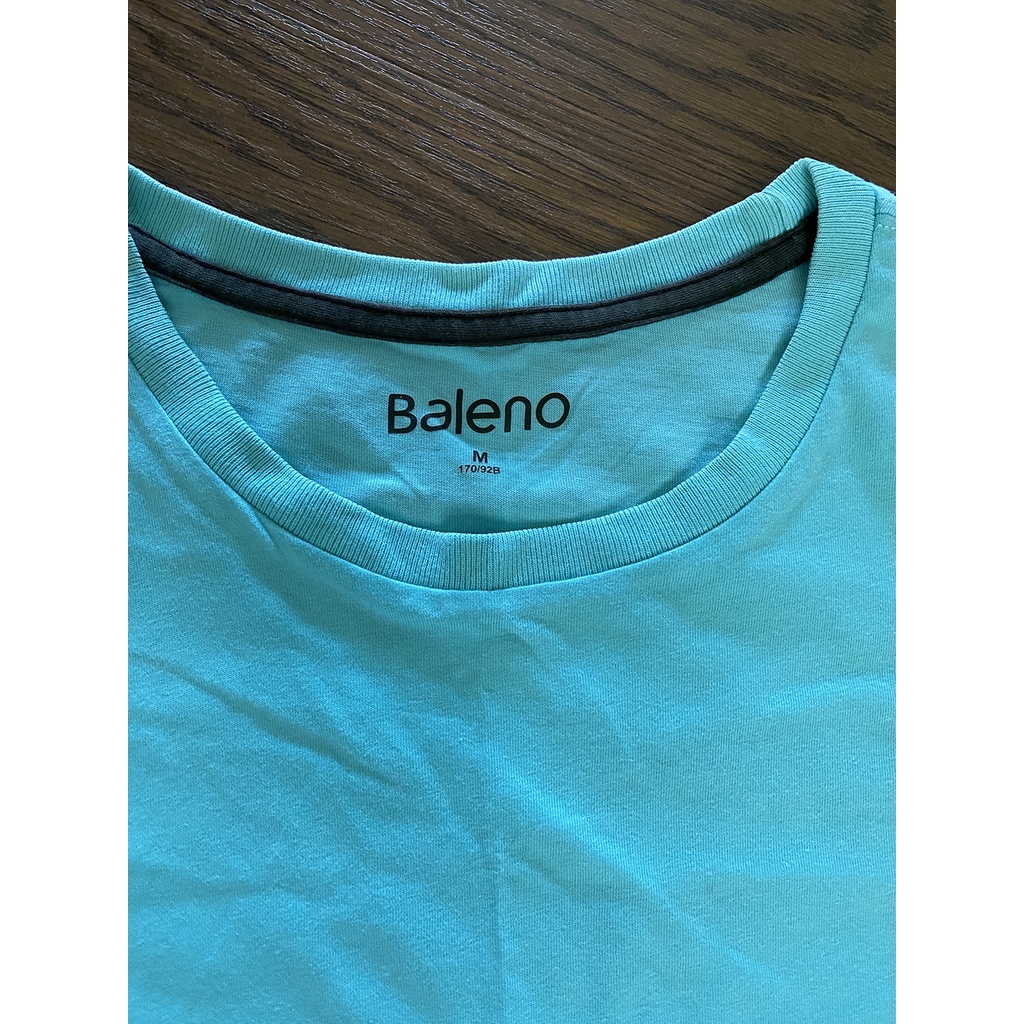 Áo thun nam tay ngắn chính hãng Baleno, cổ tròn, màu xanh cyan, vải cotton ,size M, like new 95%