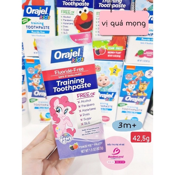 Kem đánh răng Orajel nuốt được cho bé - BAABEELAND