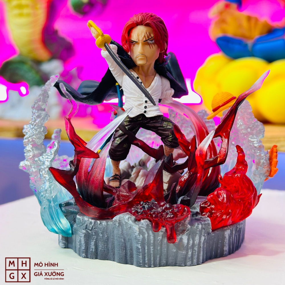 Mô hình One Piece Shanks Tóc Đỏ chiến đấu siêu ngầu. Cao 12cm, nặng 200gram . Figure One Piece , mô hình giá xưởng