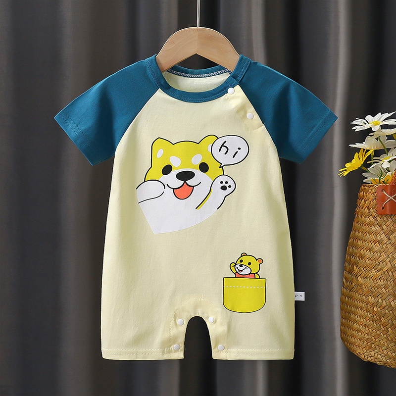 Romper Cotton Ngắn Tay Thời Trang Đáng Yêu Dành Cho Trẻ