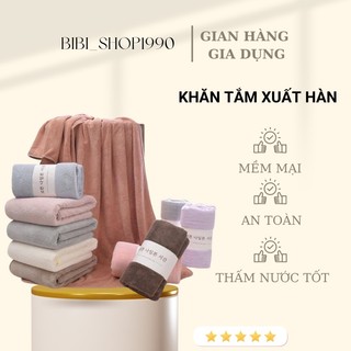 Khăn tắm xuất Hàn khổ lớn bằng sợi bông siêu mềm mịn (MA05)