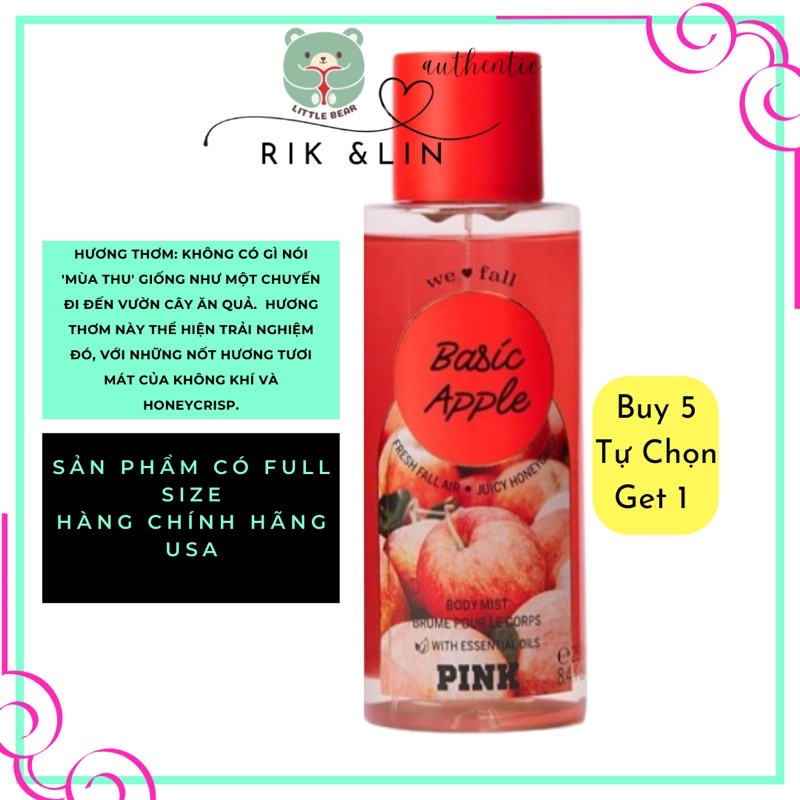 Auth _ BASIC APPLE _ Xịt Thơm Body Mist Toàn Thân USA