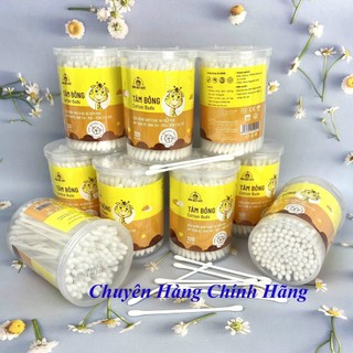 Tăm Bông Trẻ Em Merigo 120 Que/ Hộp Tròn COTTON BUDS (Chính Hãng Bông Bạch Tuyết)