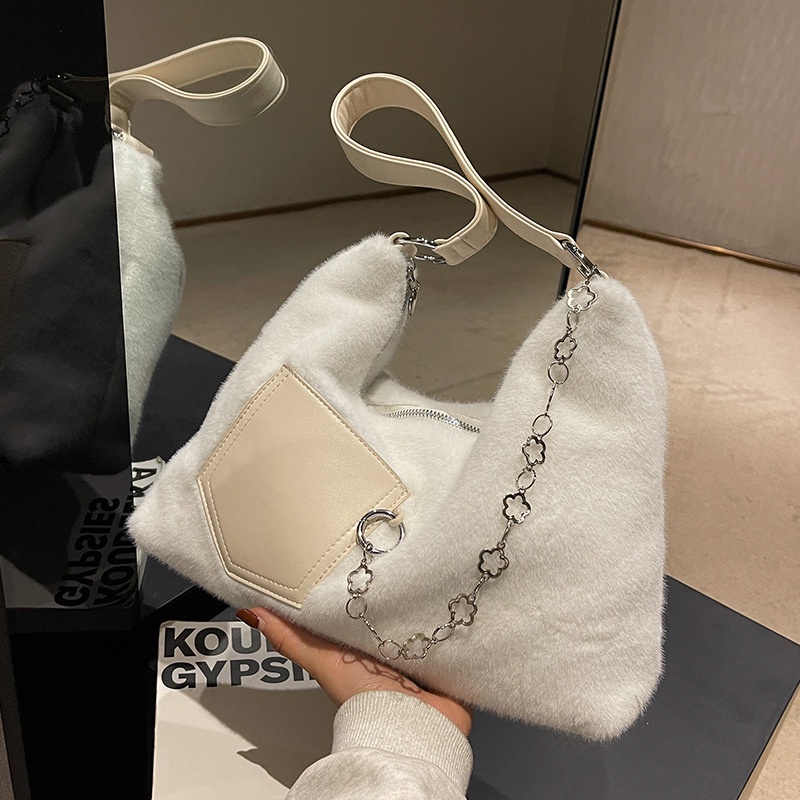 Túi Đeo Vai Cỡ Lớn Bằng Nhung Lông Thời Trang Dành Cho Nữ