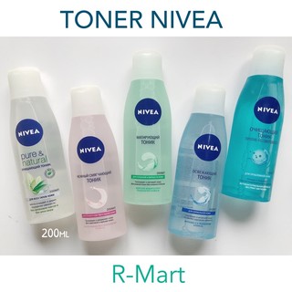 Nước hoa hồng NIVEA không cồn, cân bằng ẩm, làm sạch sâu lỗ chân lông 200ml