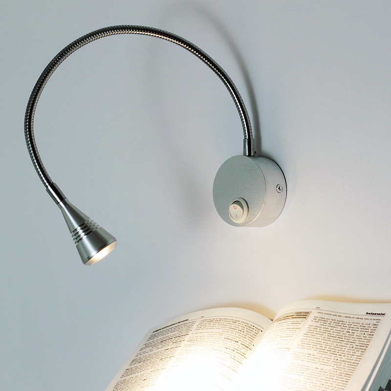 Đèn Led rọi trang trí Kim loại 3W-220V, Loại gắn tường đầu giường Đọc sách, Soi tranh phòng khách, Nhà hàng, Khách sạn