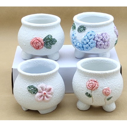 Chậu cây mini hoa nổi CHAU33 trồng hoa sen đá cây cảnh cute trang trí decor ống bút cắm đồ 4.5-5,8cm