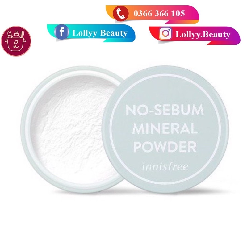 Phấn phủ kiềm dầu dạng bột khoáng Innisfree No Sebum Mineral Powder 5g