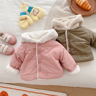 Áo khoác ấm, áo khoác phao có mũ trần lông cho bé gái và bé trai từ 7kg - baby's home có sẵn