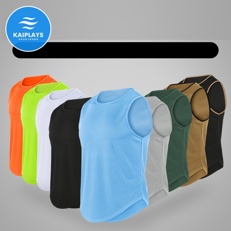Áo thun nam ba lỗ sát nách trơn thể thao bóng rổ, chạy bộ, tập gym KAIPLAYS Áo tanktop nam cổ tròn cao cấp KP018