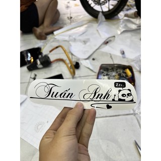 Tem chữ kí dán xe, tem tên dán xe mua 2 tặng 1