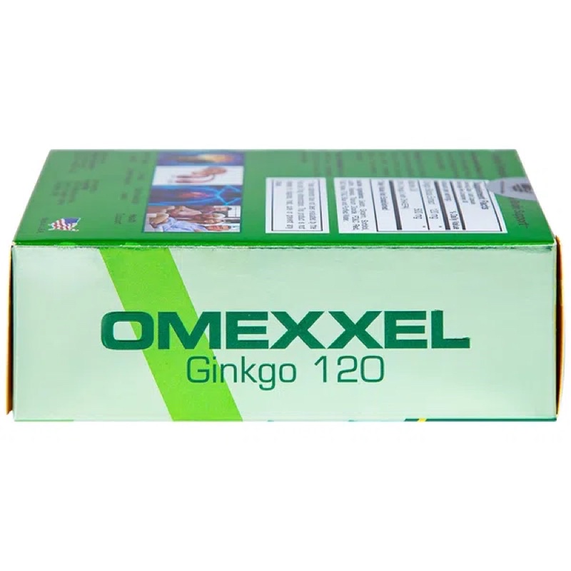 Viên uống Omexxel Ginkgo 120 Excelife hỗ trợ tăng cường tuần hoàn máu não, tốt cho tim mạch (30, 60 viên)