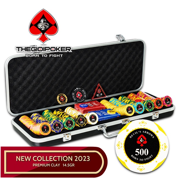 Bộ 500 Chip Poker Devil's Arrow