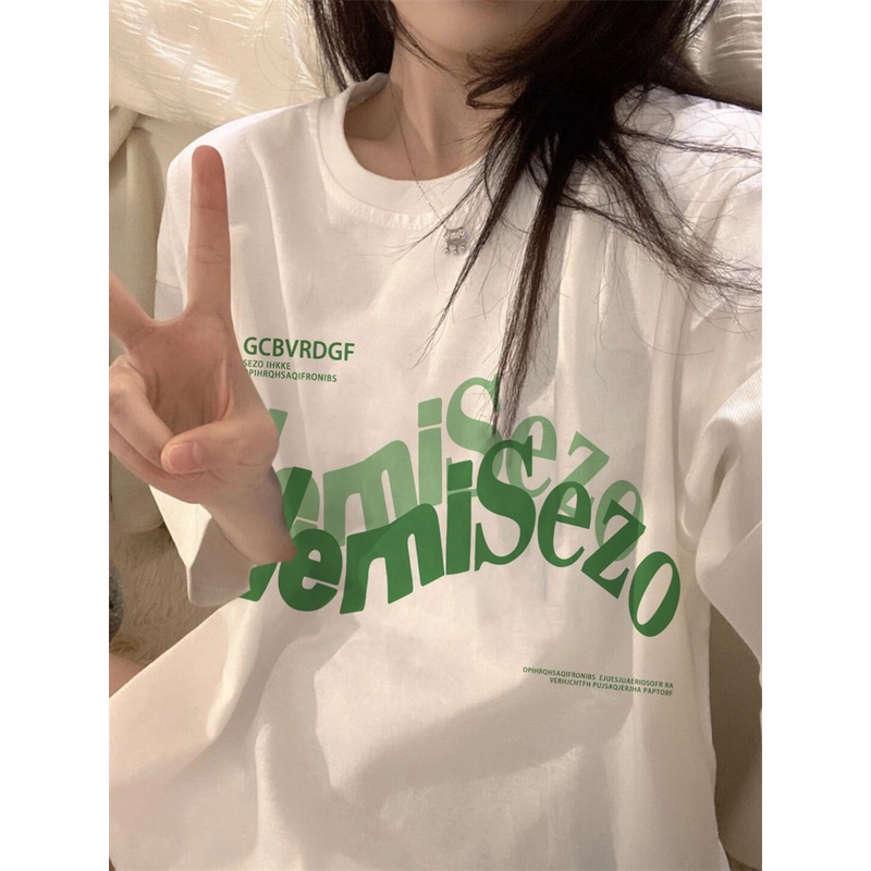 Áo Thun Ngắn Tay Dáng Rộng Thời Trang vintage Cho Nữ