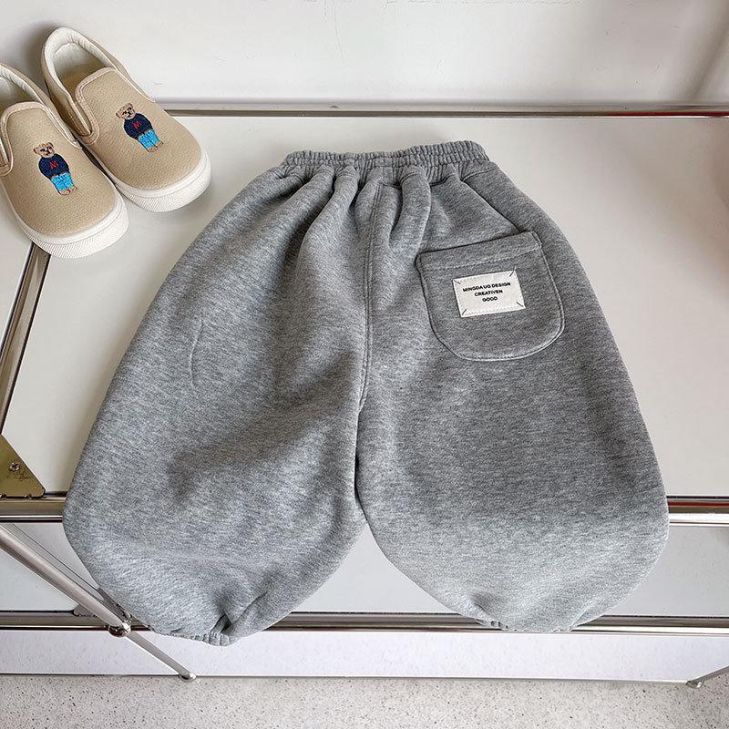 Quần Dài Hai Lớp Dày Dặn Dáng Rộng Thời Trang Thu Đông Cho Bé Trai Và Gái