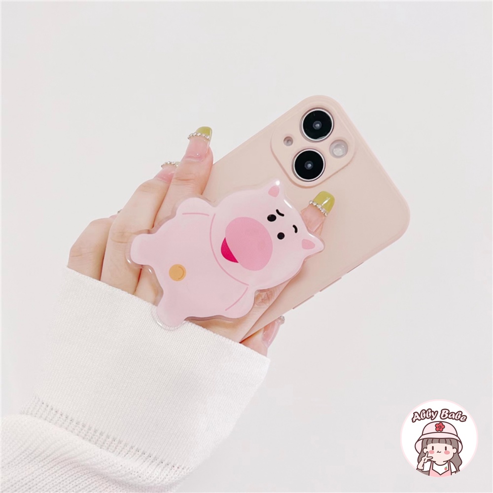 Ốp Điện Thoại TPU Mềm Chống Mồ Hôi Có Giá Đỡ Hình Heo Hồng Cho IPhone 14 Pro Max 11 7Plus 13 12 11 Pro Max X XS