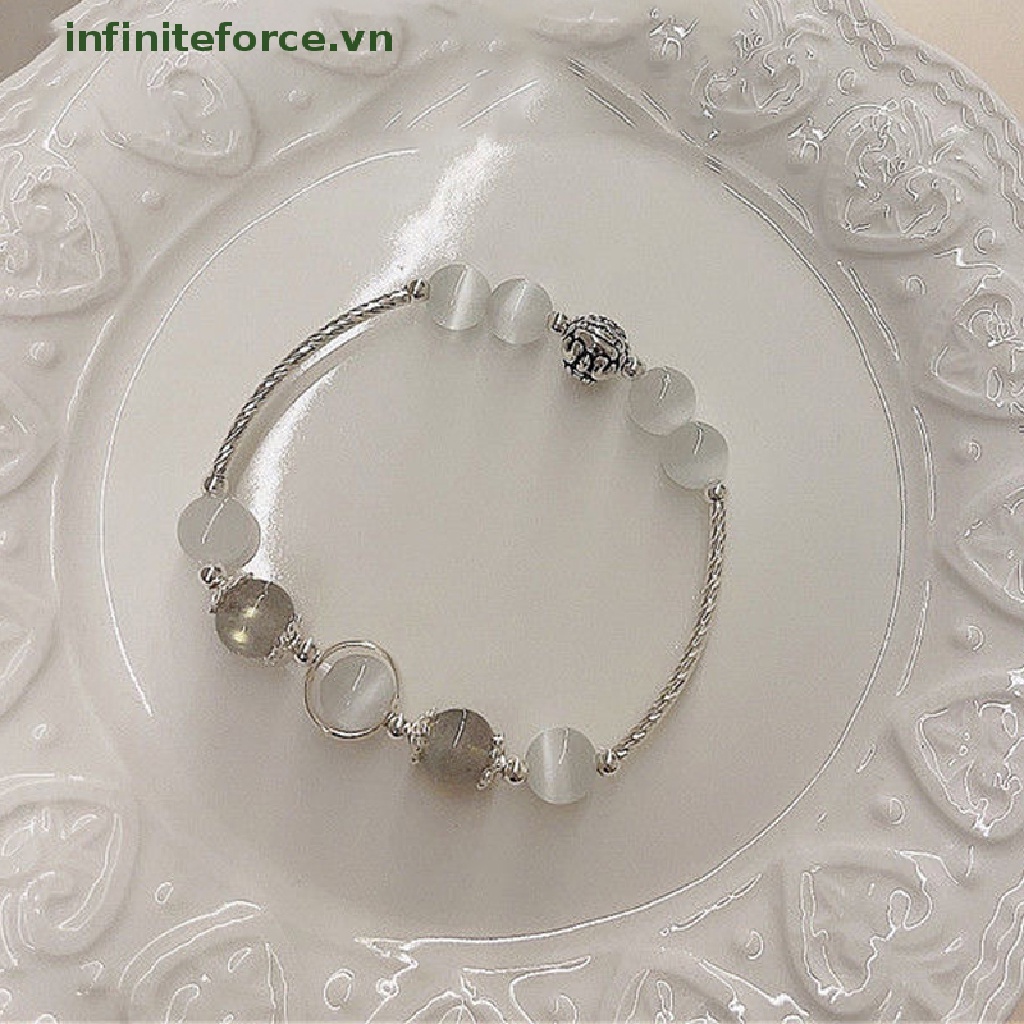 Vòng Tay Chuỗi Hạt Đá Mắt Mèo Giả Thời Trang Cho Nữ