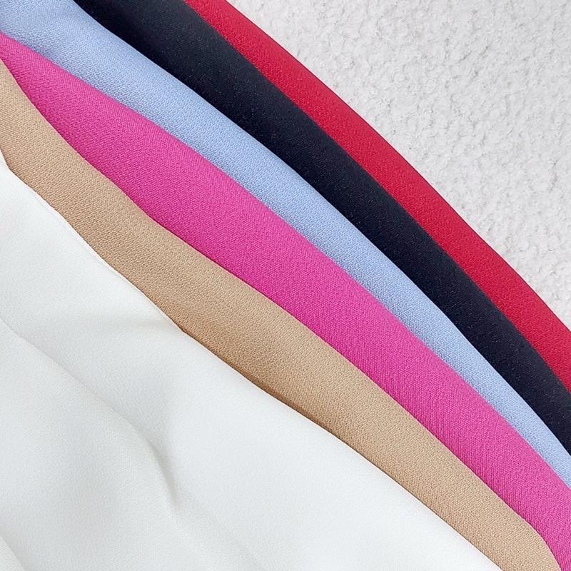 Đầm Cổ Tròn Tay Nhún Eo