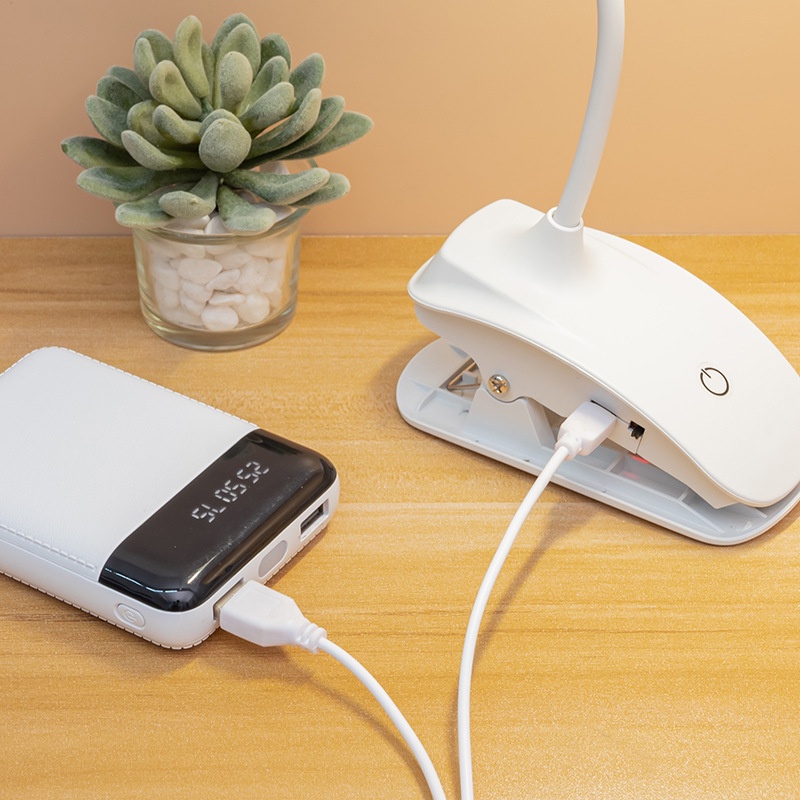 Đèn Ngủ Sạc USB Xoay 360 Độ Tiện Dụng° Đèn LED Đọc Sách Bảo Vệ Mắt Với 3 Mức Kẹp Tùy Chỉnh Tiện Dụng Cho Phòng Ngủ / Nhà Bếp