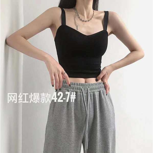 (Hàng Có Sẵn) Áo Lót Dạng Ống Nhỏ Có Đệm Ngực Dây Đeo Trong Một Mảnh Màu Trắng Mặc Ngoài Mùa Hè Cho Nữ