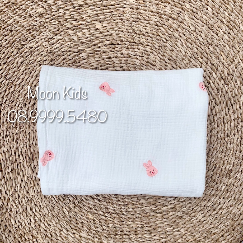 Chăn Xô Cho Bé Hình Dễ Thương  💖𝑭𝑹𝑬𝑬𝑺𝑯𝑰𝑷💖  Chất Xô Muslin Mềm Mịn 4 Lớp