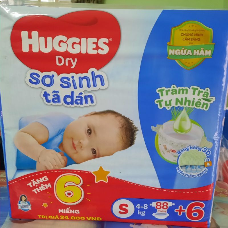🏰HCM 🏰Tã dán sơ sinh dành cho bé 4 - 8kg Bobby S54+6 / S80+4 🏠 Huggies S80+2 / S54+6