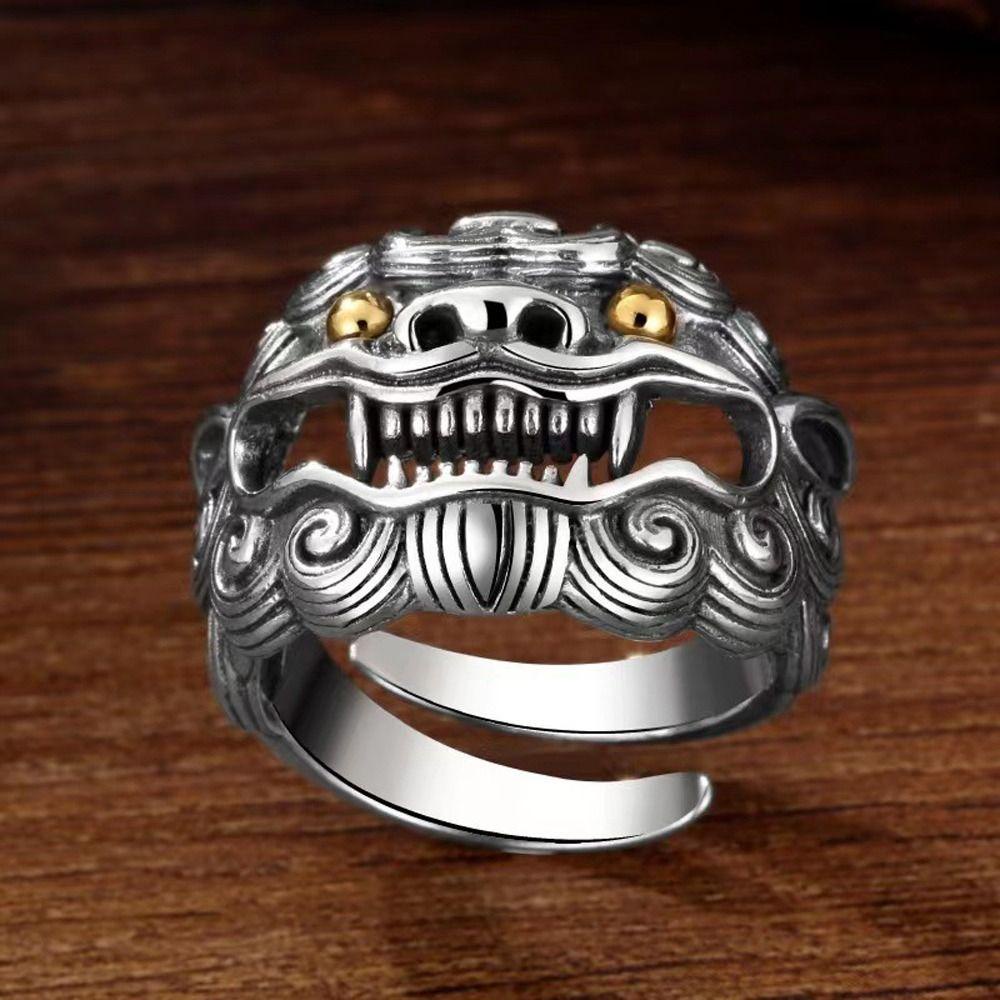 BACK2LIFE Nhẫn Hở Hình Mèo Phong Cách Retro Hàn Quốc Tinh Tế Cho Nữ