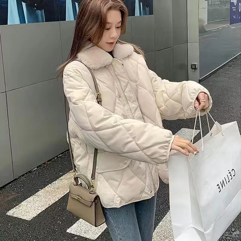 N85 CÓ ẢNH THẬT Áo phao trám cổ bông siêu ấm ulzzang giá rẻ phong cách