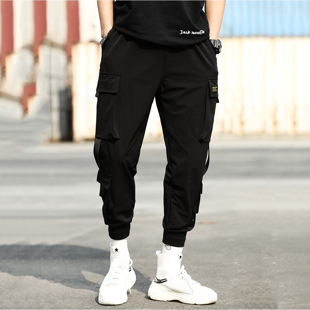 Quần jogger thể thao nam SOZO phối 4 túi hộp viền dây - JOGGER NAM 9000055C2