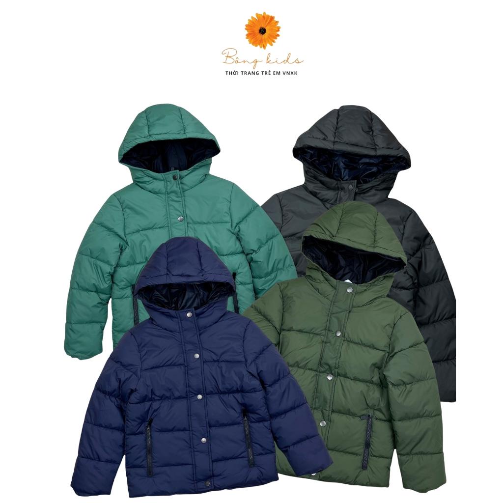 Áo khoác bé trai, áo khoác trẻ em xuất dư, chất phao dày ấm, size 7/8-13/14 tuổi - BONGKIDS