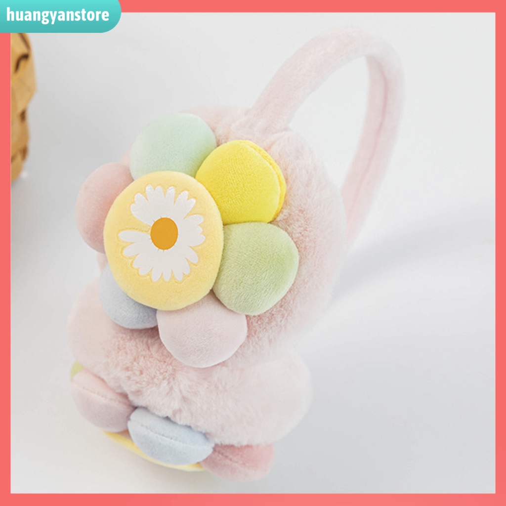 HY/ Bông Chụp Tai Giữ Ấm Hoạ Tiết Hoa Hướng Dương Cho Bé